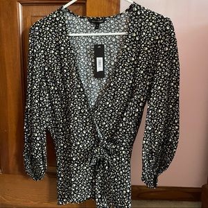 Banana Republic Wrap Tie Blouse